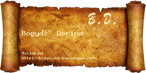 Bogyó Dorina névjegykártya