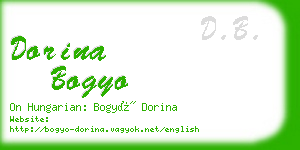 dorina bogyo business card